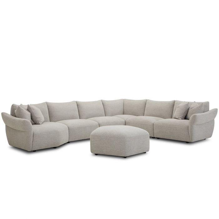Parker Living Playful - Canes Cobblestone 6 Piece Modular Sectional