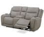 Parker Living Penfield - Frappe Zero Gravity Power Reclining Console Loveseat with Heat Massage and Speaker P3