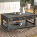 Parker House Sundance - Smokey Grey Cocktail Table with 2 Chairside Tables