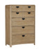 Parker House Escape - Bedroom Queen Panel Bed 2 Nightstands Dresser with Mirror and Chest