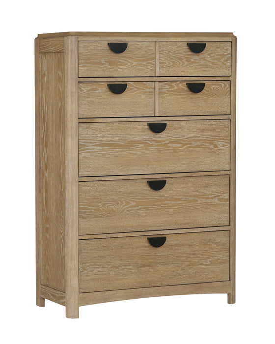 Parker House Escape - Bedroom King Panel Bed 2 Nightstands Dresser with Mirror and Chest