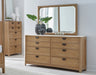 Parker House Escape - Bedroom Queen Panel Bed 2 Nightstands Dresser with Mirror and Chest