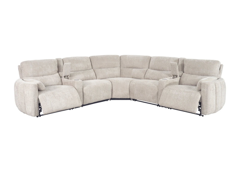 Parker Living Modesto 7 Piece Modular Power Reclining Sectional with Power Adjustable Headrests