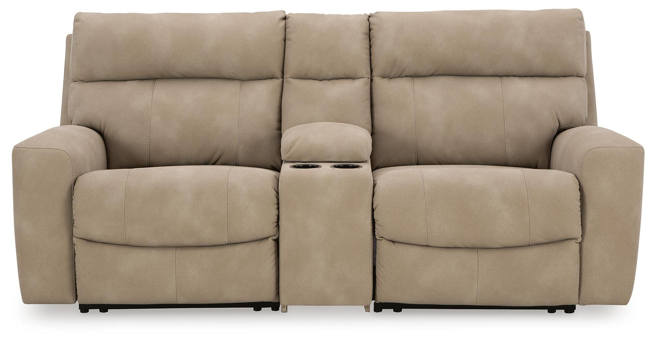 Next-Gen DuraPella Power Reclining Sectional Loveseat with Console