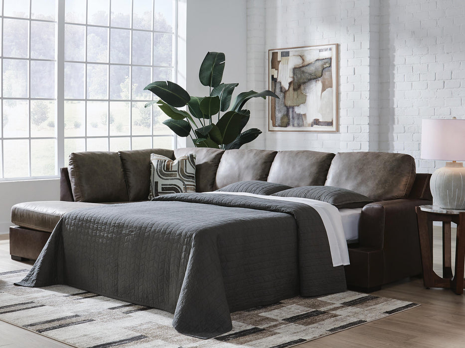 Castille Way Sleeper Sectional with Chaise - MI Hometown Furnishings (MI)*