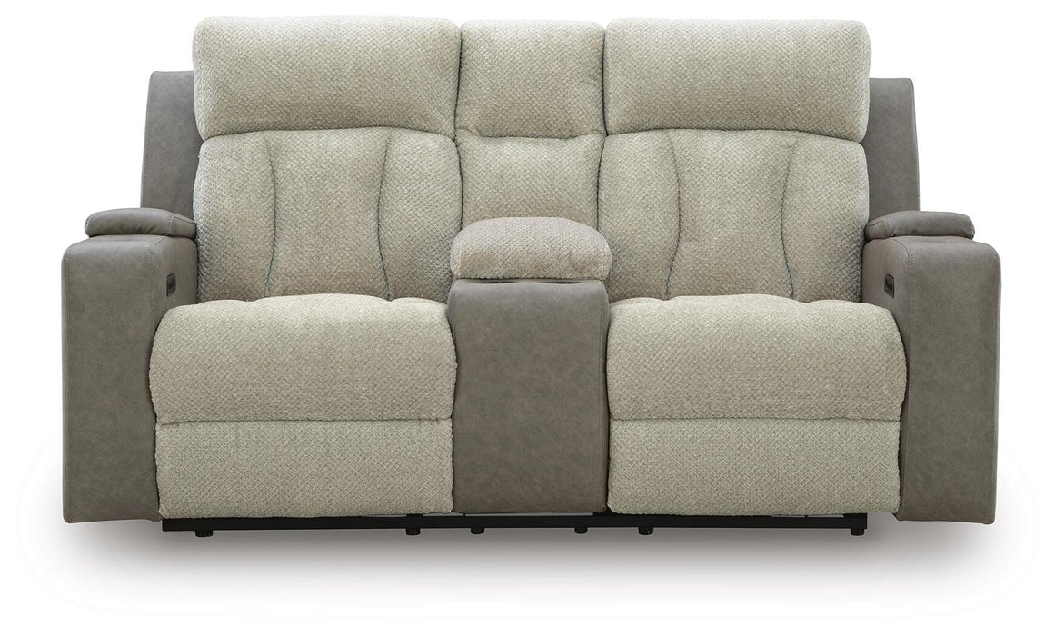 WhipLash Power Reclining Loveseat with Console - MI Hometown Furnishings (MI)*