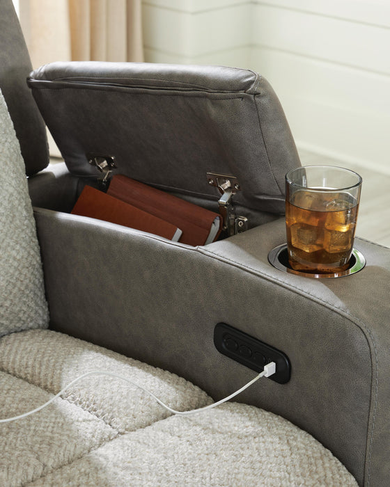 WhipLash Power Reclining Loveseat with Console - MI Hometown Furnishings (MI)*