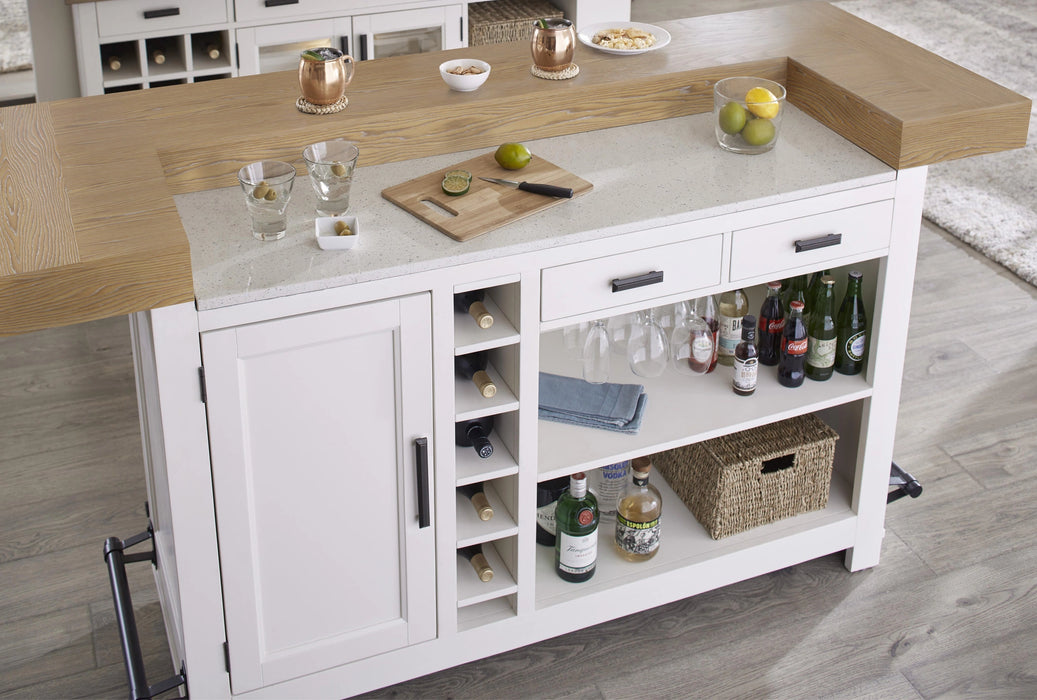 Parker House Americana Modern Dining 78 inch Bar with Quartz Insert