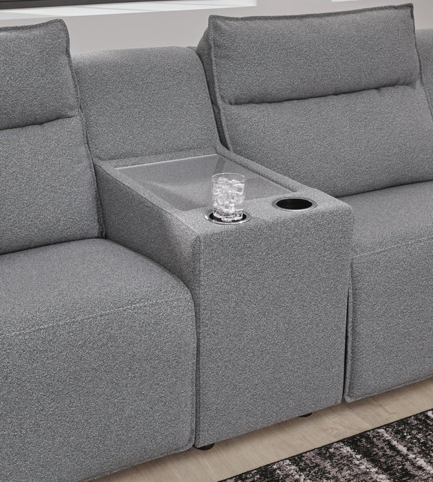 Modmax Reclining Sectional with Console - MI Hometown Furnishings (MI)*