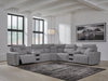 Modmax II Power Reclining Sectional with Audio Consoles - MI Hometown Furnishings (MI)*