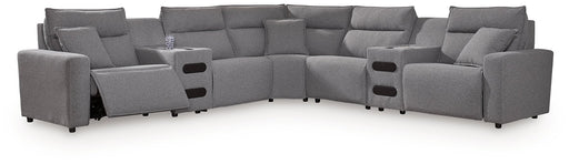 Modmax II Power Reclining Sectional with Audio Consoles - MI Hometown Furnishings (MI)*