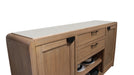 Parker House Escape - Dining 54 Inch Round Table with Buffet Server and 4 Barrel Chairs