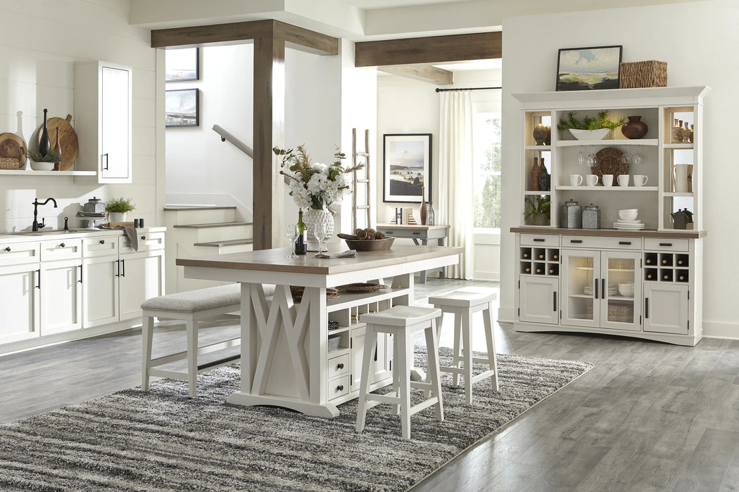 Parker House Americana Modern Dining 49 Inch Upholstered Counter Bench