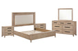 Parker House Breckenridge - Bedroom King Bed 2 Nightstands and Dresser with Mirror
