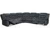 Parker Living Bolton - Misty Storm 6 Piece Modular Reclining Sectional and Entertainment Console