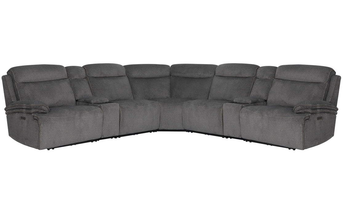 Parker Living Alpine - Airy Midnight 7 Piece Zero Gravity Power Reclining Sectional with Power Adjustable Headrests