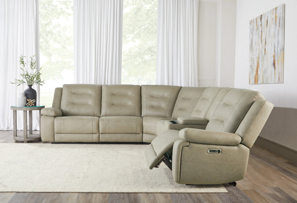 Parker Living Caldwell Fog 6 Piece Modular Power Reclining Sectional with Power Adjustable Headrests