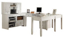 Parker House Boca 7-Piece U-Shaped Modular Office in Cottage White