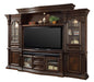 Parker House Bella 4pc Entertainment Estate Wall in Dark Almond