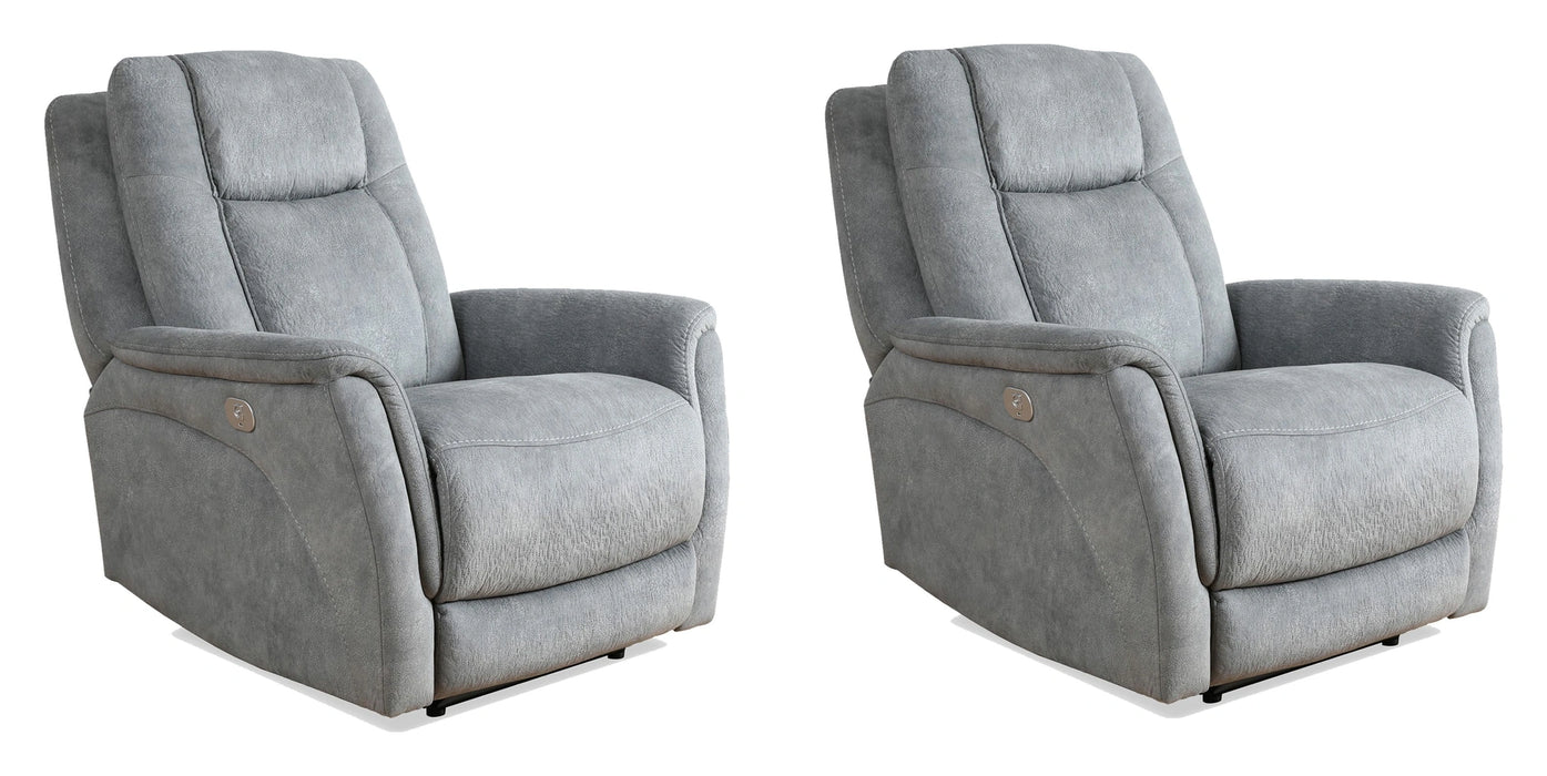 Parker Living Linus - Hudson Grey Zero Gravity Power Recliner Two Pack