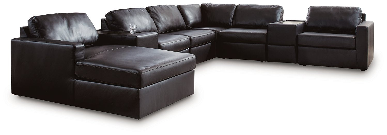Modmax II Sectional with Chaise and Storage Consoles - MI Hometown Furnishings (MI)*