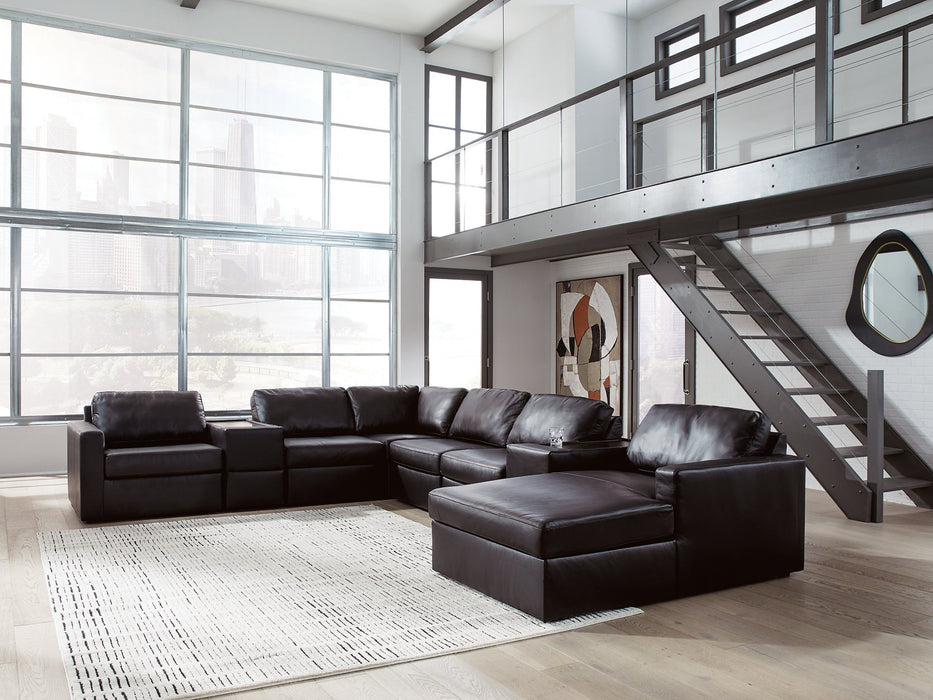 Modmax II Sectional with Chaise and Storage Consoles - MI Hometown Furnishings (MI)*
