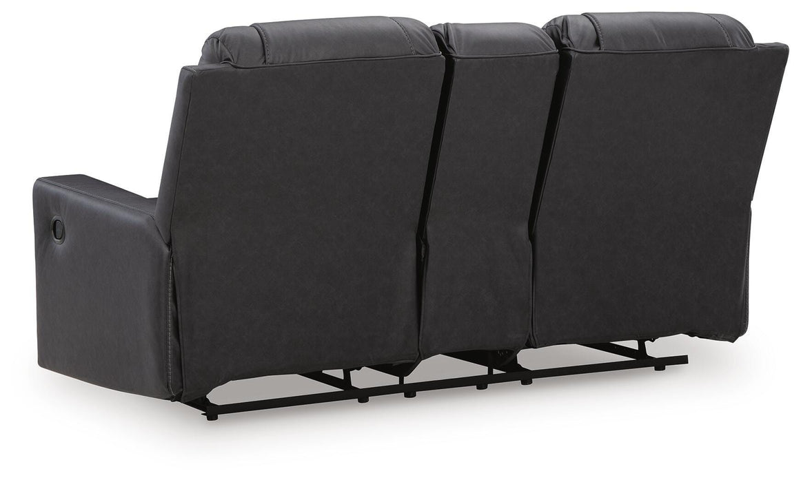 Mackmenville Reclining Loveseat with Console - MI Hometown Furnishings (MI)*