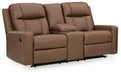 Mackmenville Reclining Loveseat with Console - MI Hometown Furnishings (MI)*