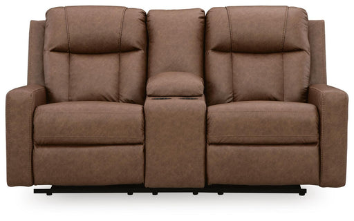 Mackmenville Reclining Loveseat with Console - MI Hometown Furnishings (MI)*