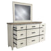 Parker House Americana Modern Bedroom Queen Platform Bed 2 Nightstands and Dresser with Mirror