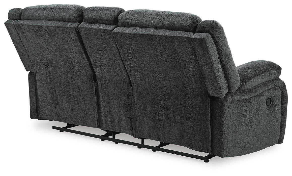 Draycoll Reclining Loveseat with Console - MI Hometown Furnishings (MI)*