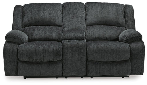 Draycoll Reclining Loveseat with Console - MI Hometown Furnishings (MI)*