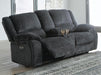 Draycoll Power Reclining Loveseat with Console - MI Hometown Furnishings (MI)*