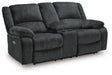 Draycoll Power Reclining Loveseat with Console - MI Hometown Furnishings (MI)*