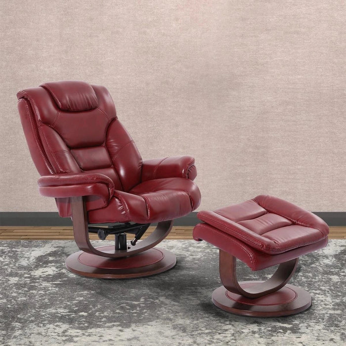 Parker House Monarch Manual Reclining Swivel Chair and Ottoman
