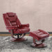 Parker House Monarch Manual Reclining Swivel Chair and Ottoman