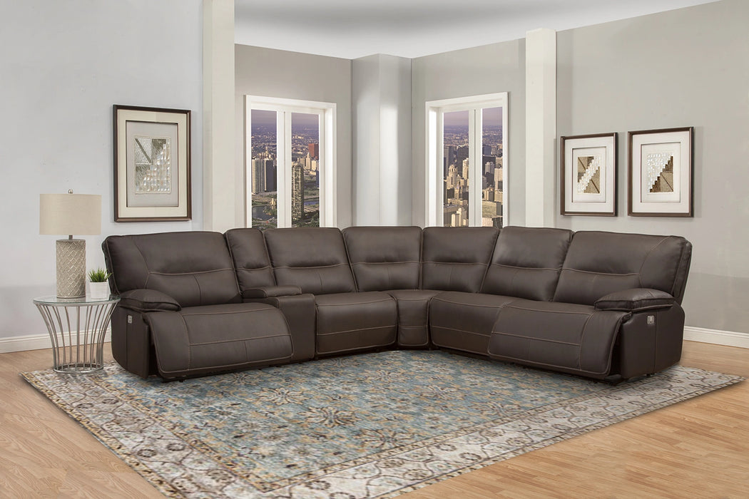 Parker Living Spartacus 6 Piece Modular Power Reclining Sectional with Power Adjustable Headrests