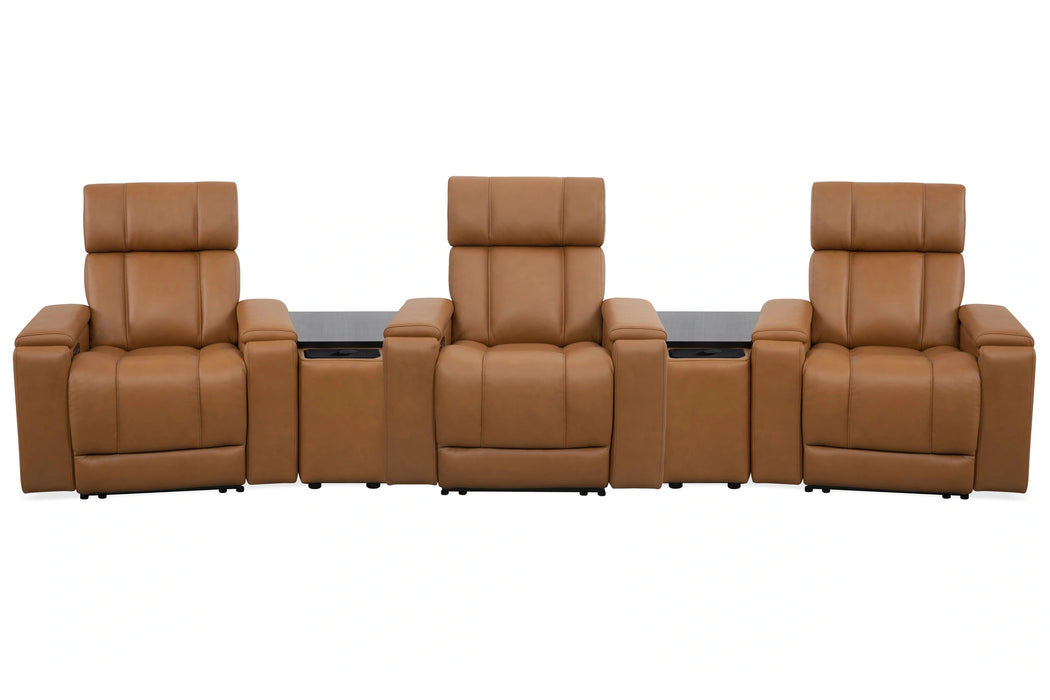 Parker Living Phoenix Zero Gravity Power 3 Seat Home Theater Seating with 2 Wedges and Immersive Audio