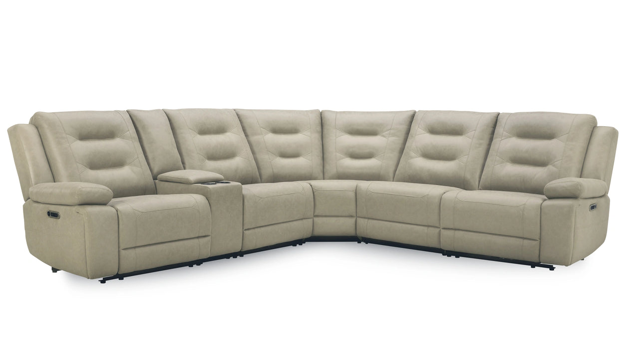 Parker Living Caldwell Fog 6 Piece Modular Power Reclining Sectional with Power Adjustable Headrests