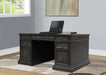 Parker House Washington Heights Double Pedestal Executive Desk in Washed Charcoal-3