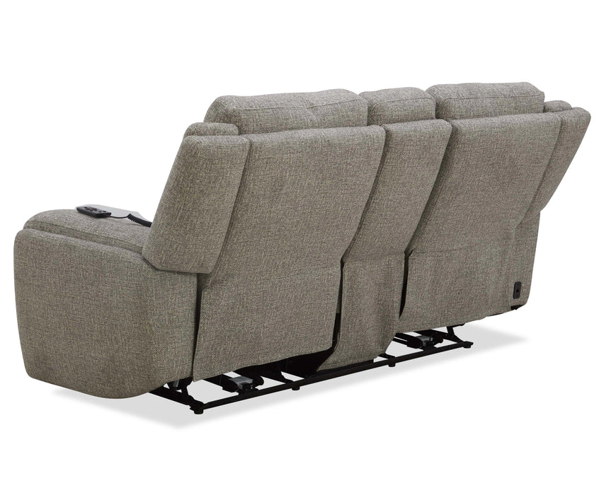 Parker Living Penfield - Frappe Zero Gravity Power Reclining Console Loveseat with Heat Massage and Speaker P3