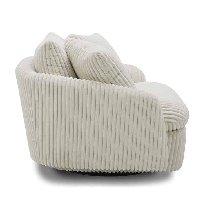 Parker Living Boomer Large Swivel Chair with 2 Toss Pillows