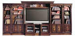 Parker House Huntington Expandable Inset Entertainment Wall in Vintage Pecan