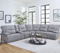 Parker Living Gladiator 6 Piece Modular Power Reclining Sectional with Power Adjustable Headrests