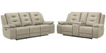 Parker Living Caldwell - Tahoe Fog Power Reclining Sofa and Loveseat