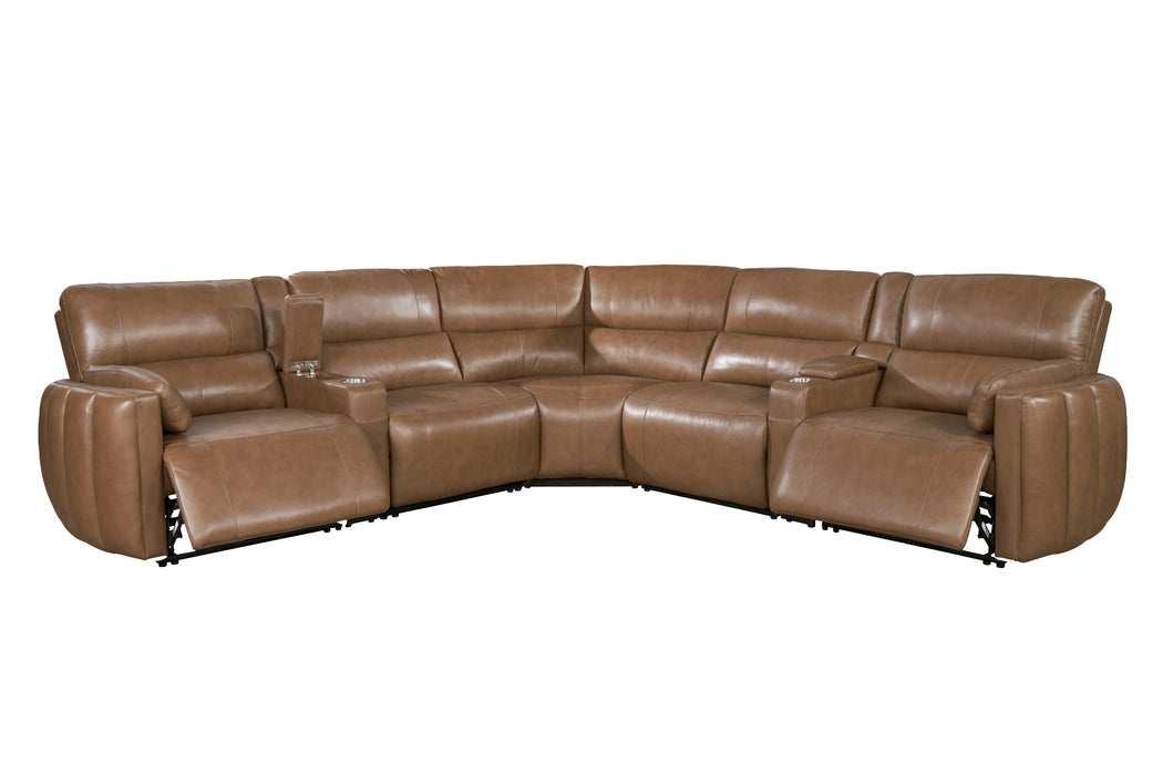 Parker Living Modesto 7 Piece Modular Power Reclining Sectional with Power Adjustable Headrests