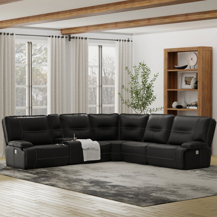 Parker Living Spartacus 6 Piece Modular Power Reclining Sectional with Power Adjustable Headrests