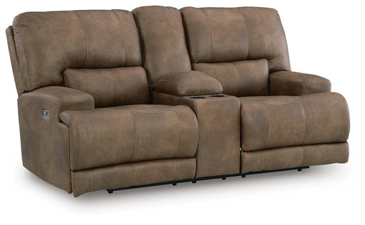 Beckley Place Power Reclining Loveseat with Console - MI Hometown Furnishings (MI)*