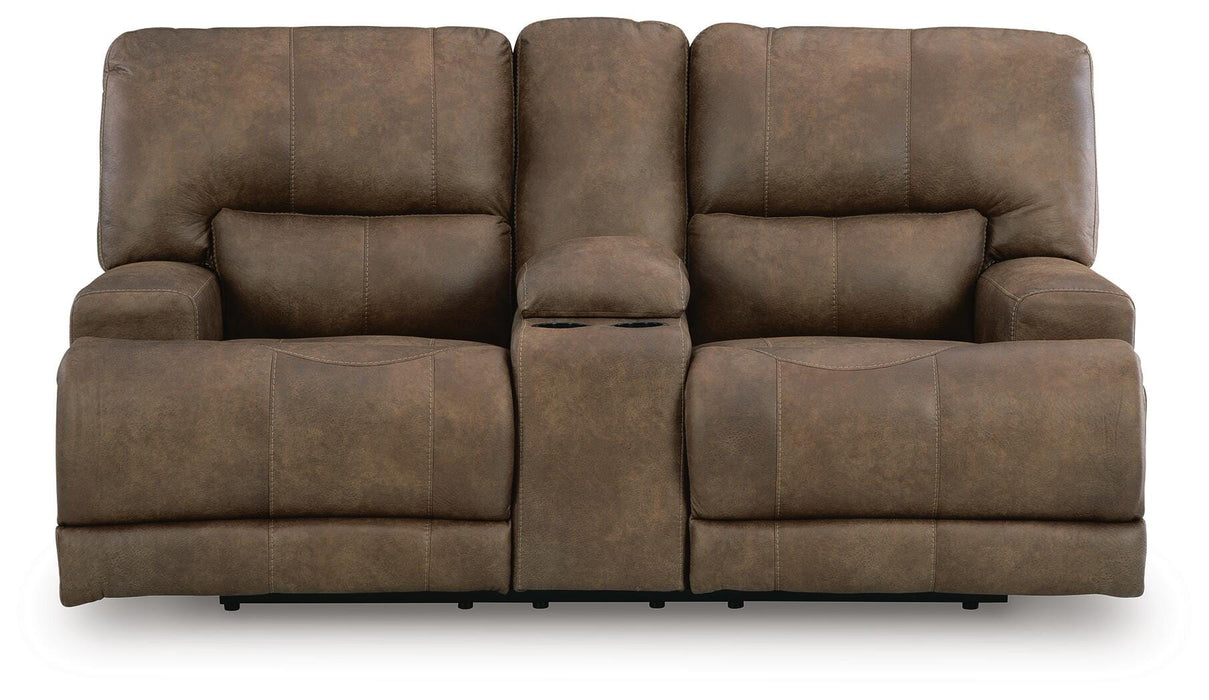 Beckley Place Power Reclining Loveseat with Console - MI Hometown Furnishings (MI)*
