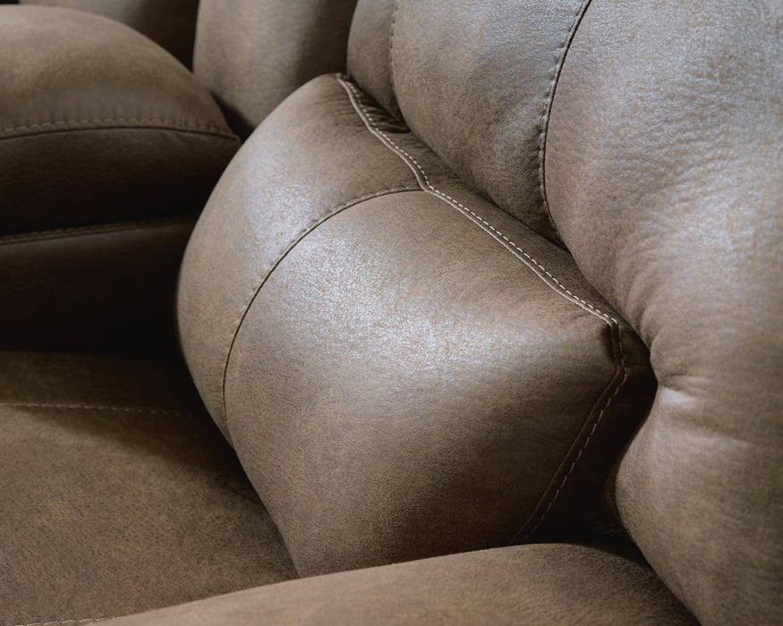 Beckley Place Power Reclining Loveseat with Console - MI Hometown Furnishings (MI)*